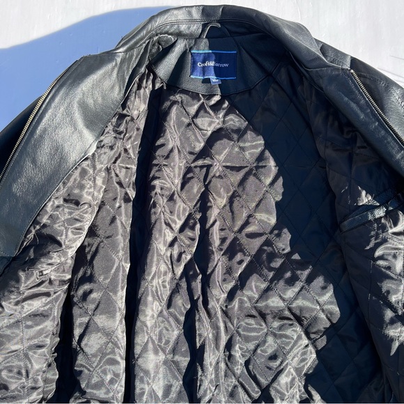 croft & barrow Black Leather Jacket Men’s Large - Picture 6 of 12